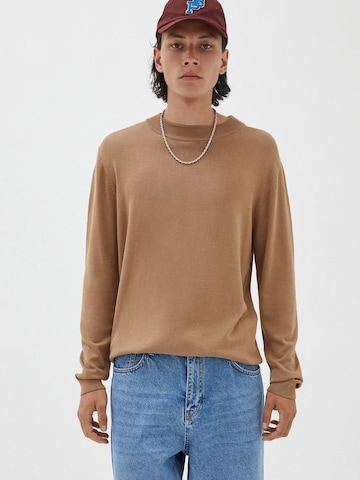 Pull&Bear Sweter w kolorze brązowy: przód