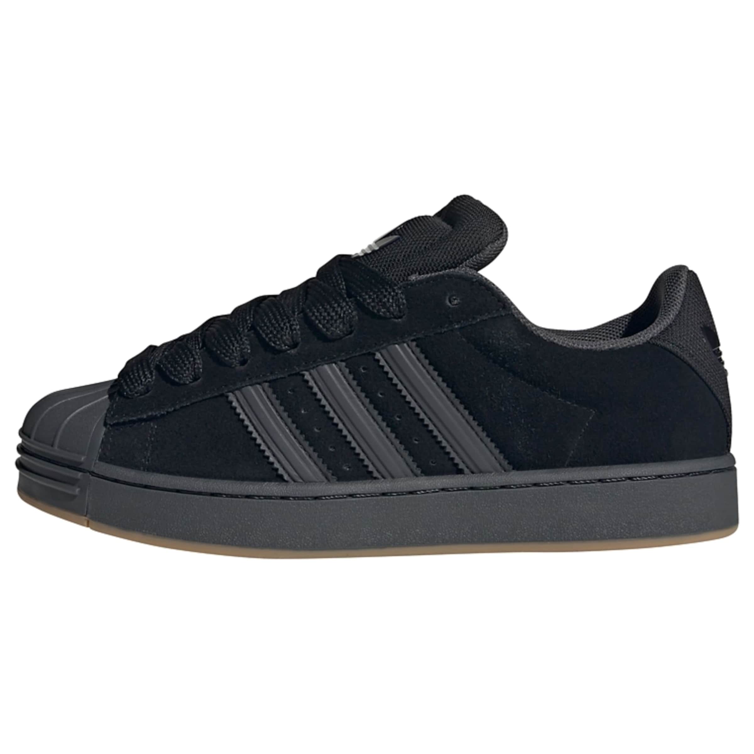 Baskets basses 'Superstar' ADIDAS ORIGINALS en noir : devant