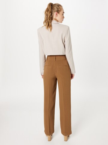 minus Wide leg Trousers with creases 'New Ilsa' in Brown