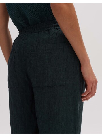 Wide leg Pantaloni cu dungă 'Madeka' de la OPUS pe verde