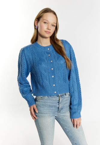 MYMO Knit cardigan 'Keepsudry' in Blue: front