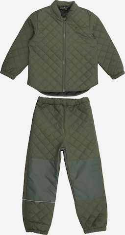 NAME IT - Ajuste regular Traje funcional 'NMNChilly' en verde: frente