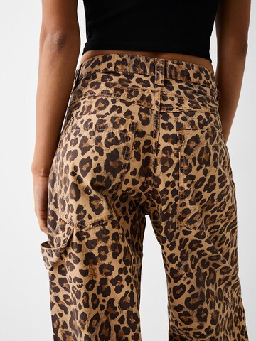 Loosefit Pantalon Bershka en beige