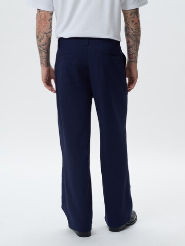 KARIA by Loris Karius Wide leg Trousers in Blue