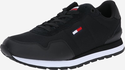 Tommy Jeans Låg sneaker 'Runner' i ljusröd / svart / vit, Produktvy