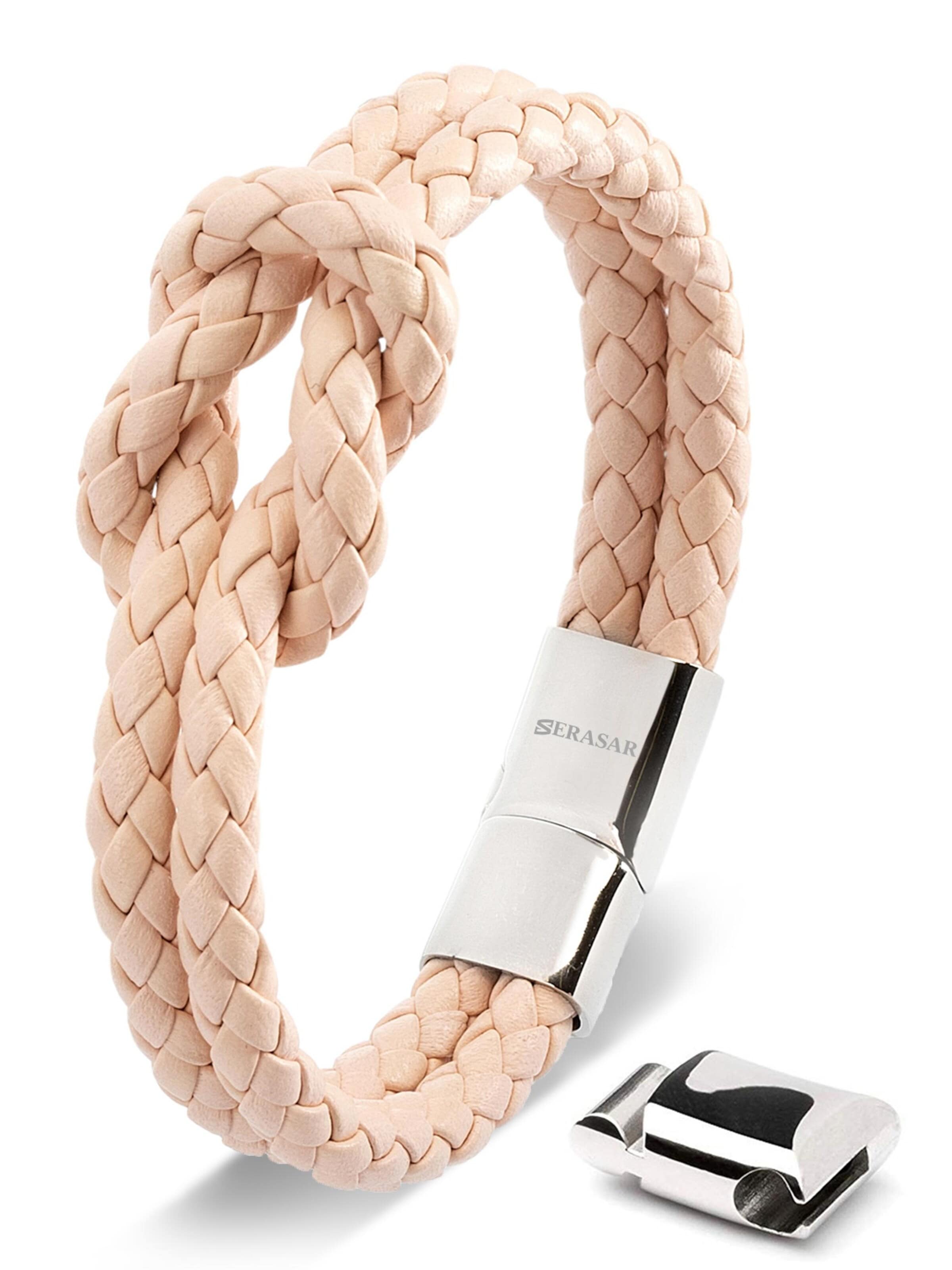 SERASAR Bracelet 'Knot' in Pink: front
