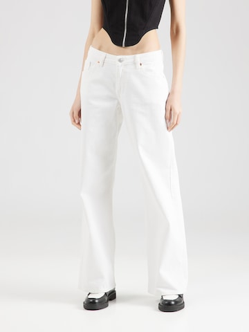 Monki Wide leg Jeans in White: front