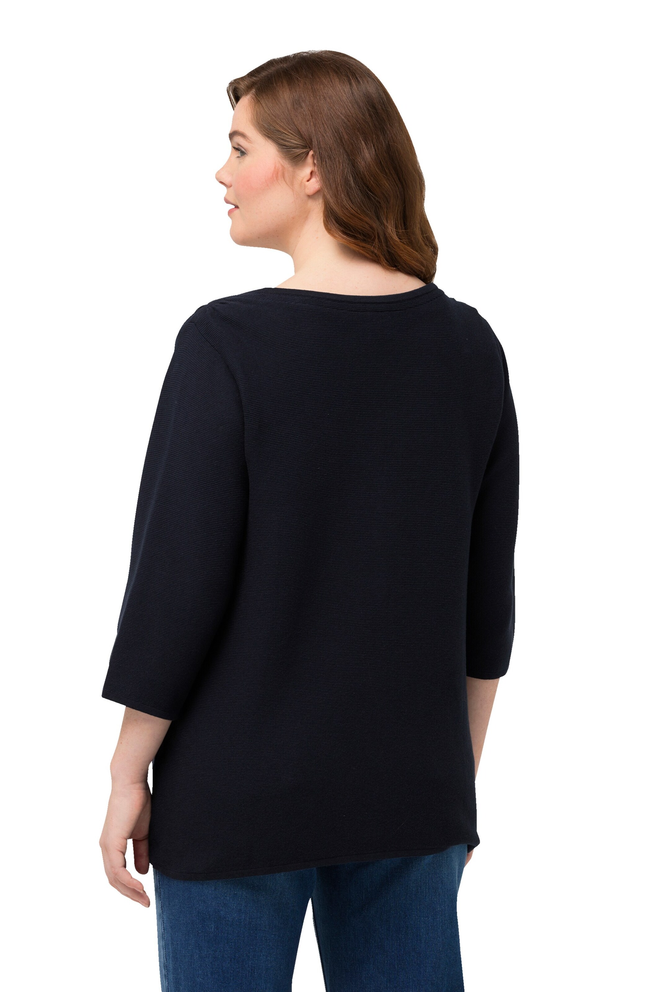 Ulla Popken Gebreid vest in Blauw