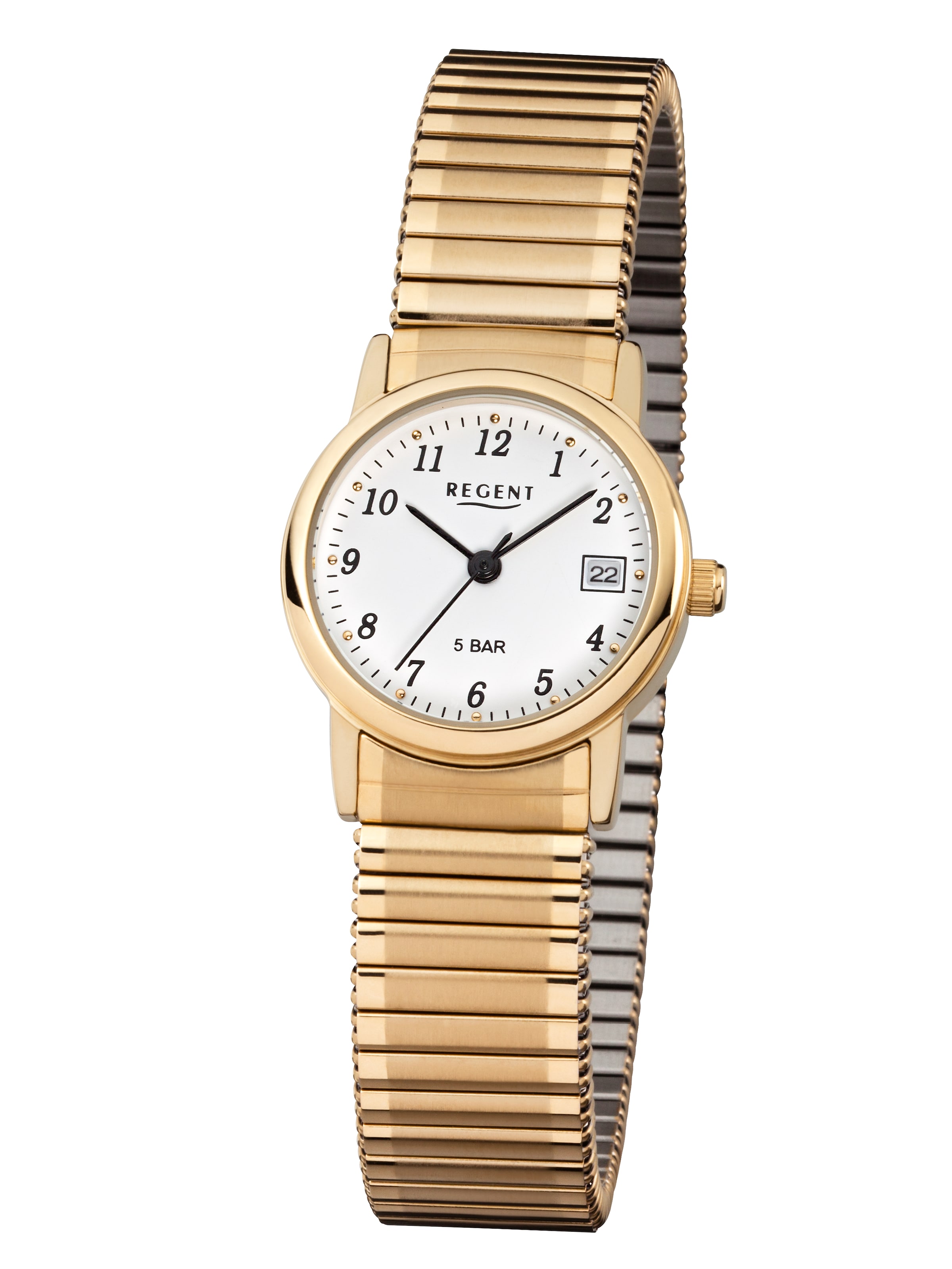 REGENT Uhr in Gold: Vorderseite