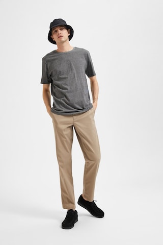 SELECTED HOMME - Regular Calças chino 'New Miles' em bege