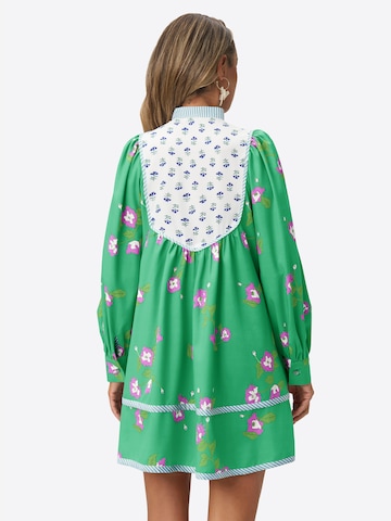 zaļš Imily Bela Kleita: no aizmugures