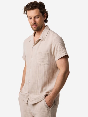 Coupe regular Chemise Seaside en beige