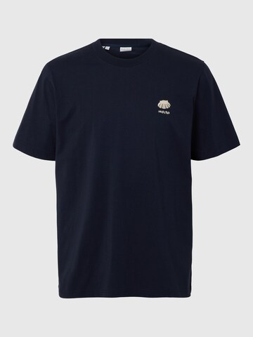 SELECTED T-Shirt in Blau: Vorderseite