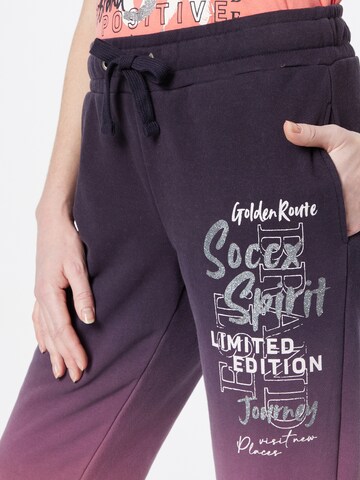 Soccx Tapered Bukser 'Konnichiwa' i blandingsfarvet