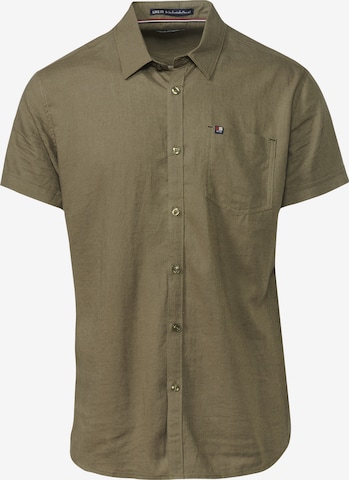 KOROSHI Regular fit Button Up Shirt in Green: front