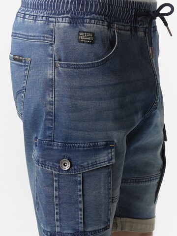 mėlyna KOROSHI Standartinis Darbinio stiliaus džinsai