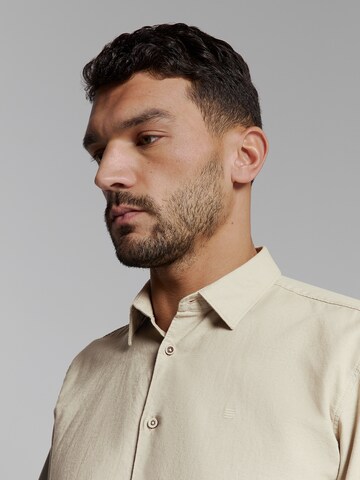 No Excess Regular fit Button Up Shirt in Beige