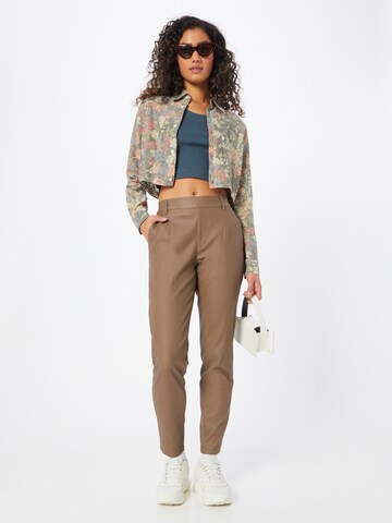 OBJECT Slim fit Trousers 'BELLE LISA' in Brown