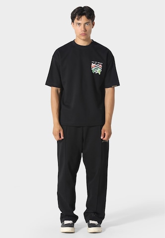 Maglietta 'Floral Line' di Pas De Monaco in nero