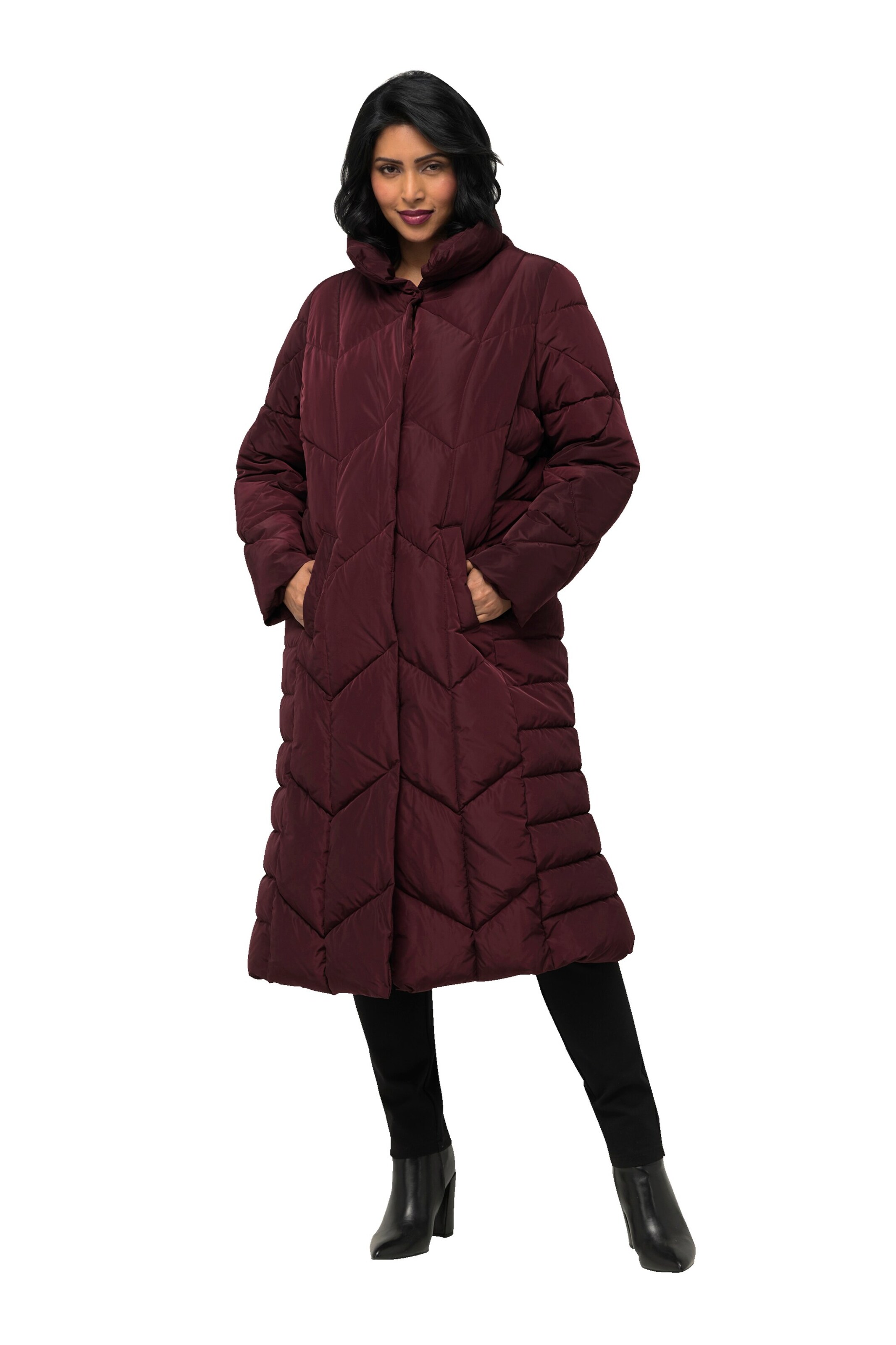 Ulla Popken Tussenmantel in Bruin: voorkant