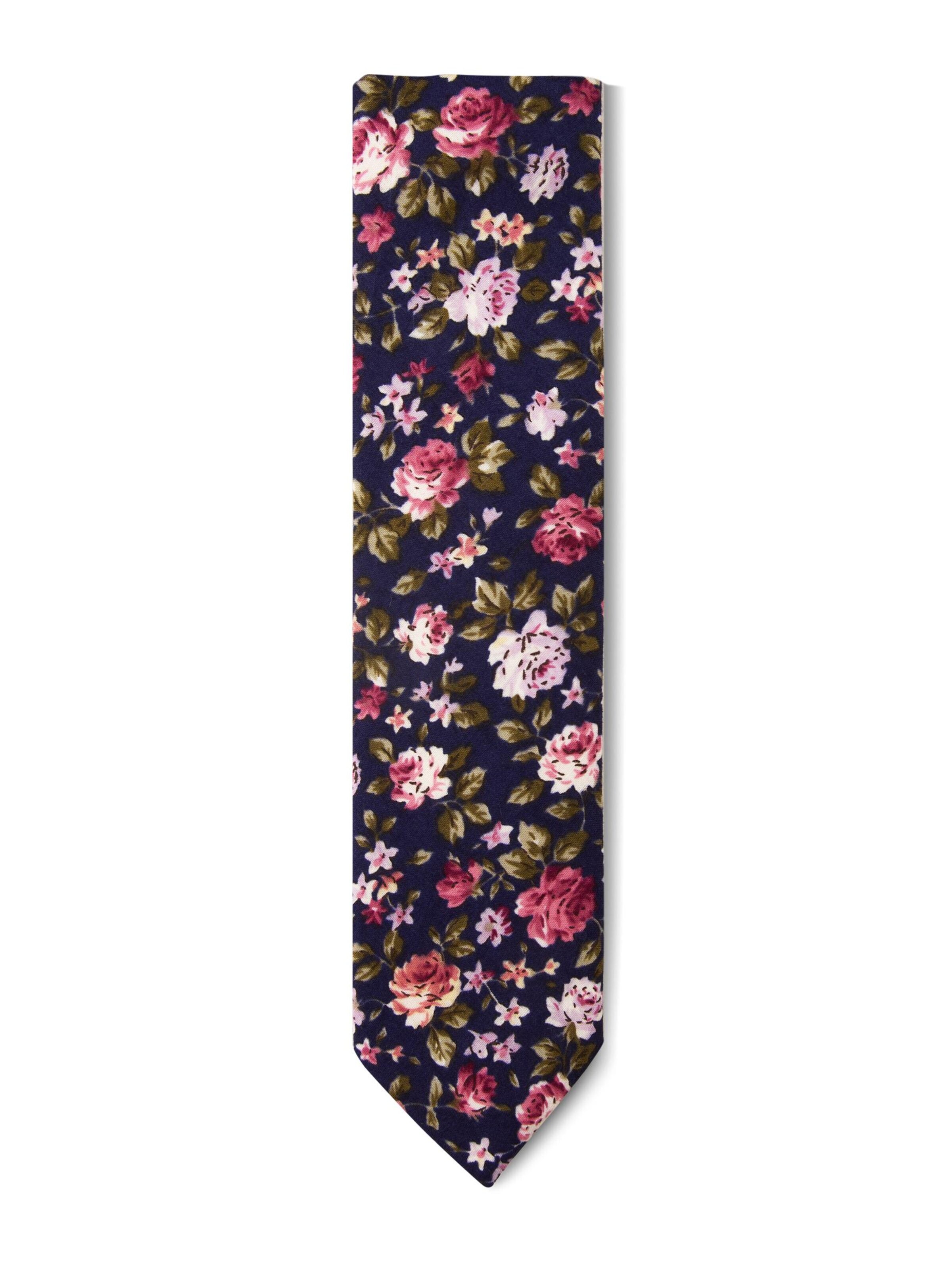Bohemian Revolt Tie 'Floral' in Blue: front