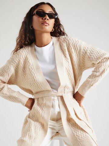 ABOUT YOU Knit cardigan 'Daniela' in Beige