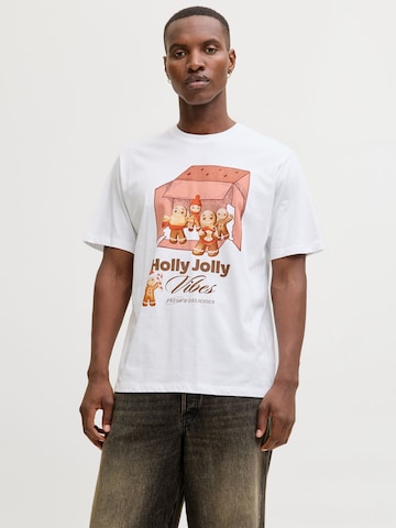 T-Shirt JACK & JONES en blanc : devant
