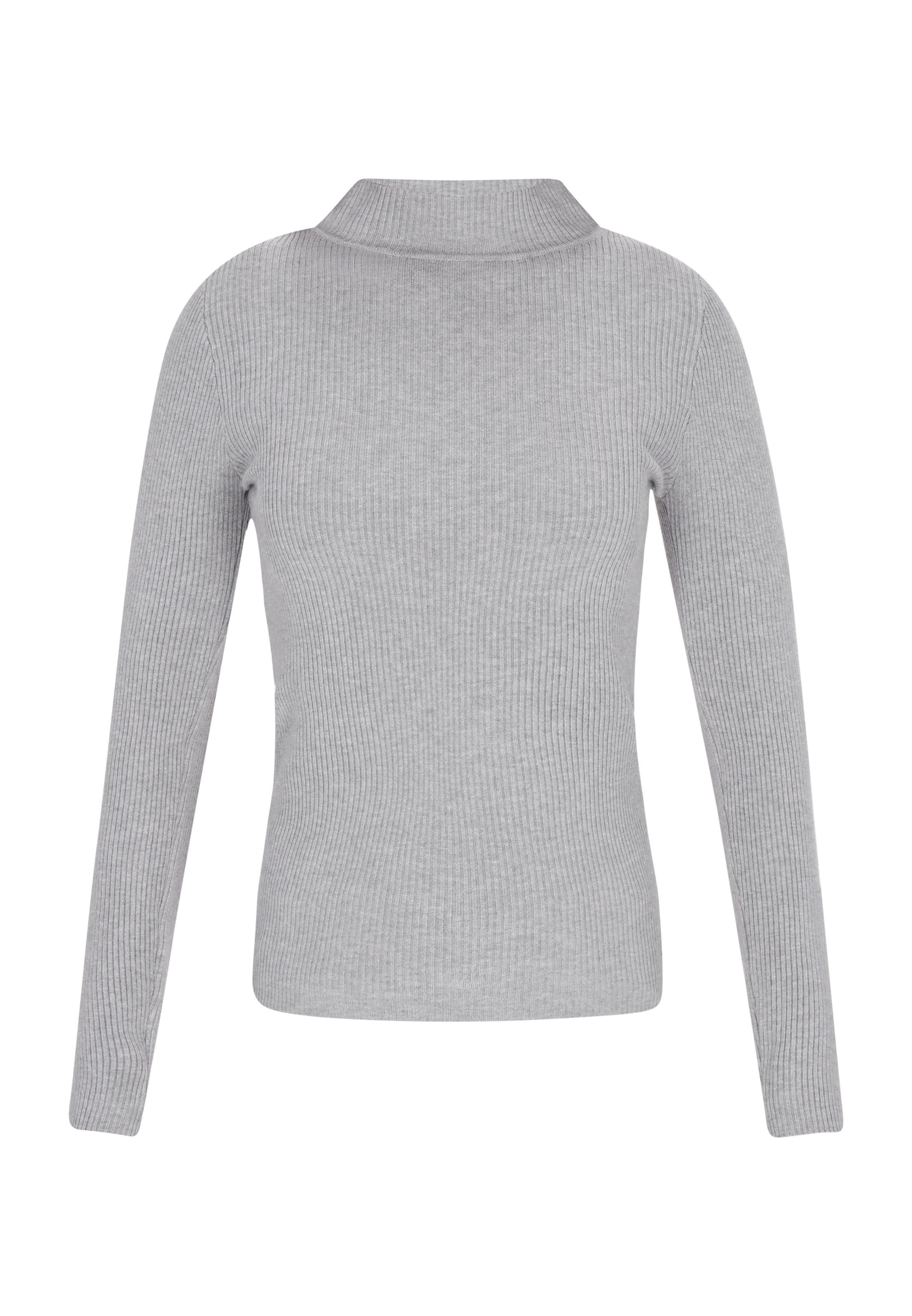 MYMO Pullover 'Comfy' in Grau: Vorderseite
