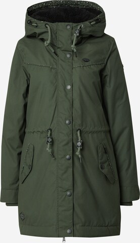 Ragwear Winter Parka 'CANNY' in Green: front