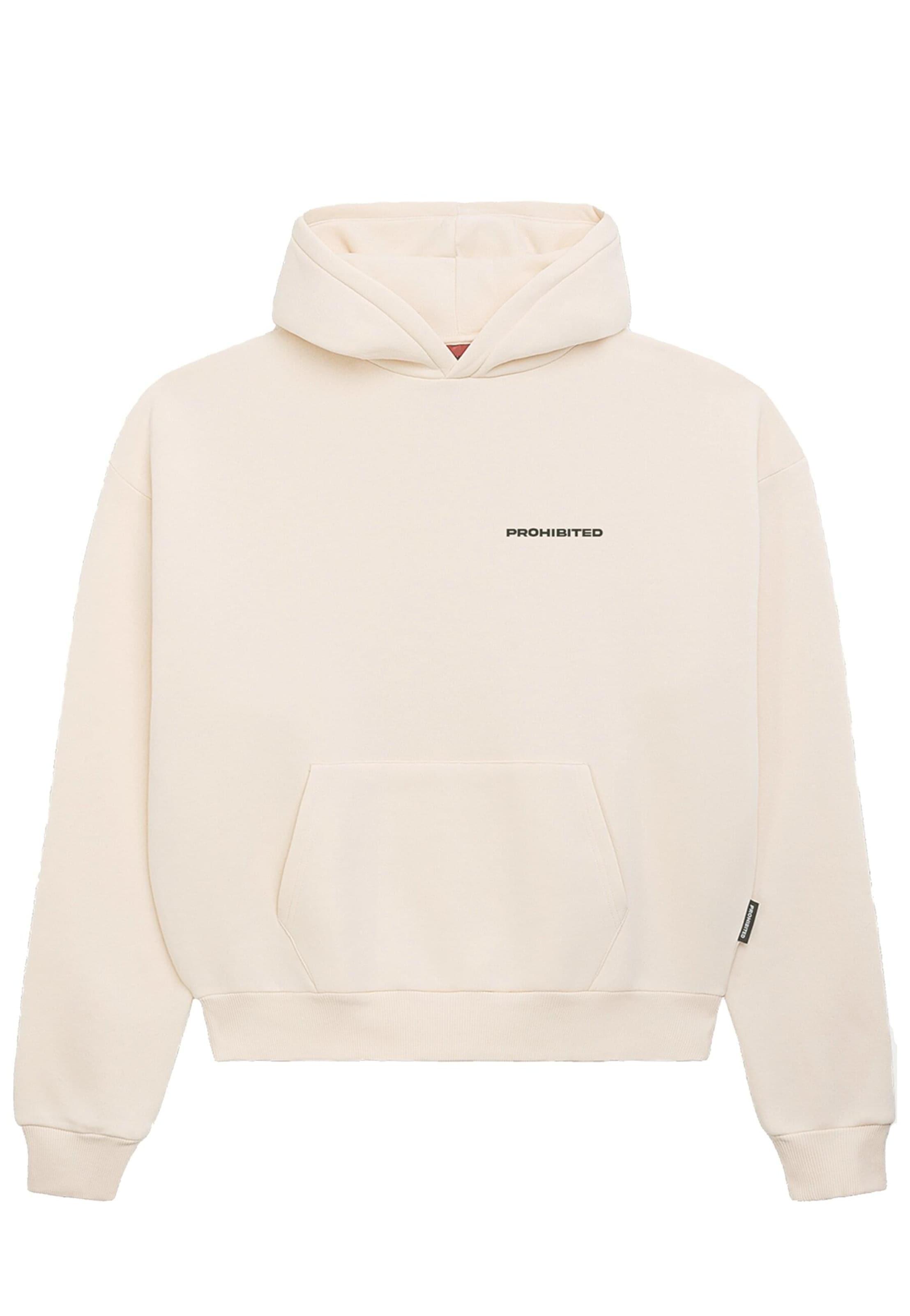 Prohibited Sweatshirt 'Prohibited' in Beige: voorkant