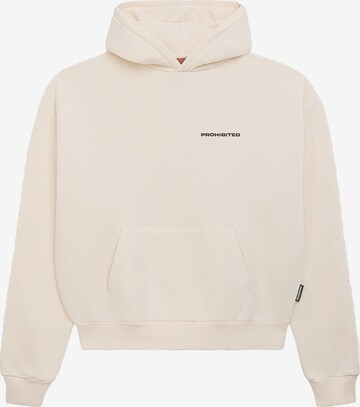 Prohibited Sweatshirt 'Prohibited' i beige: framsida