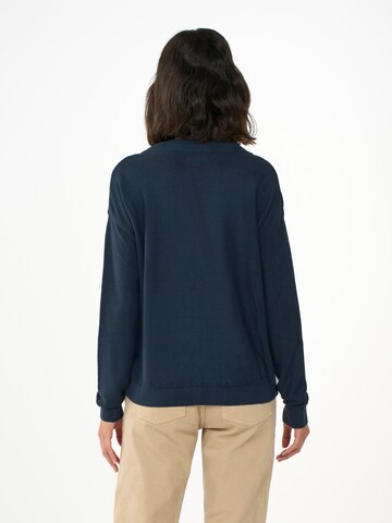 KnowledgeCotton Apparel Knit Cardigan in Blue
