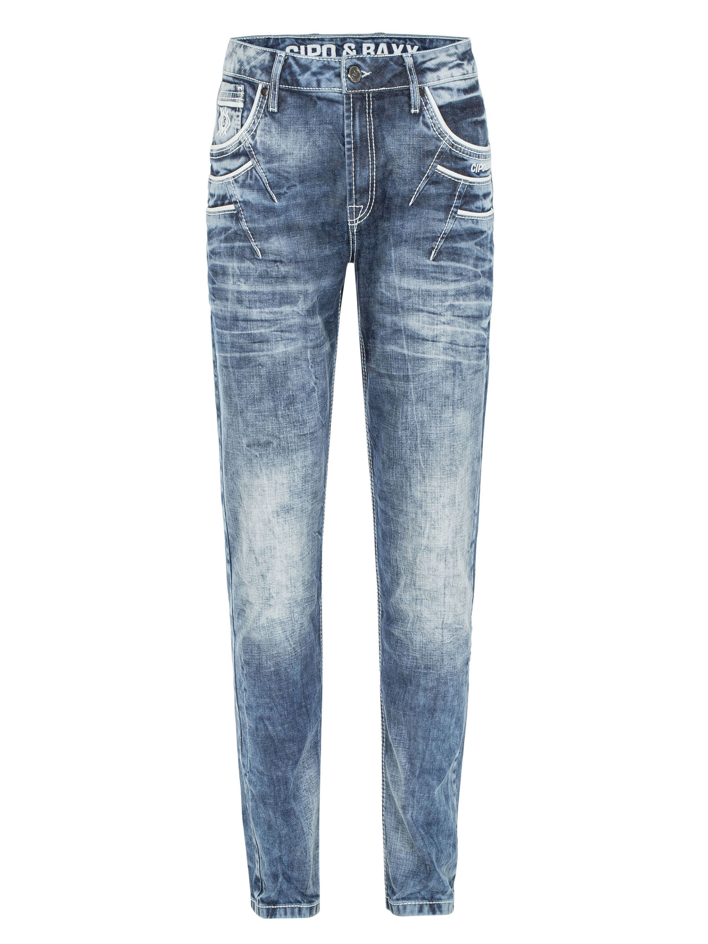 CIPO & BAXX Regular Jeans in Blauw: voorkant