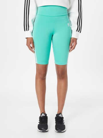 ADIDAS ORIGINALS Skinny Shorts 'Adicolor Classics' in Grün: Vorderseite