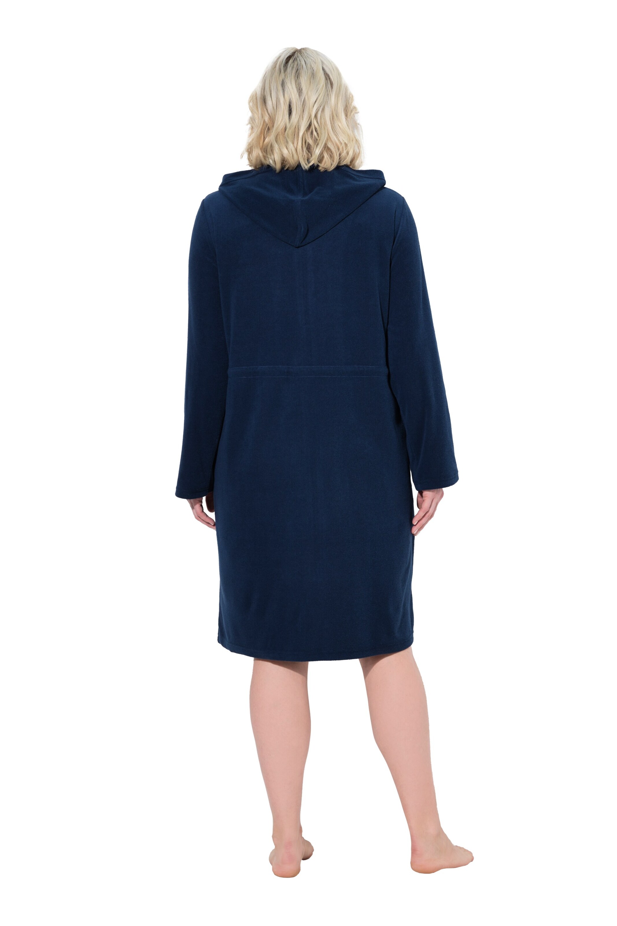 Ulla Popken Badjas kort in Blauw