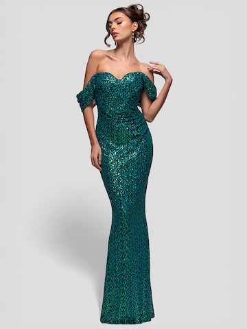 GODDIVA Avondjurk in Groen: voorkant