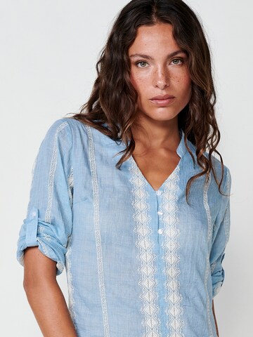 Robe-chemise KOROSHI en bleu