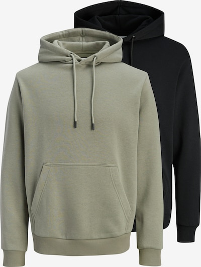 JACK & JONES Sweater majica 'JJEBRADLEY' u bež siva / crna, Pregled proizvoda