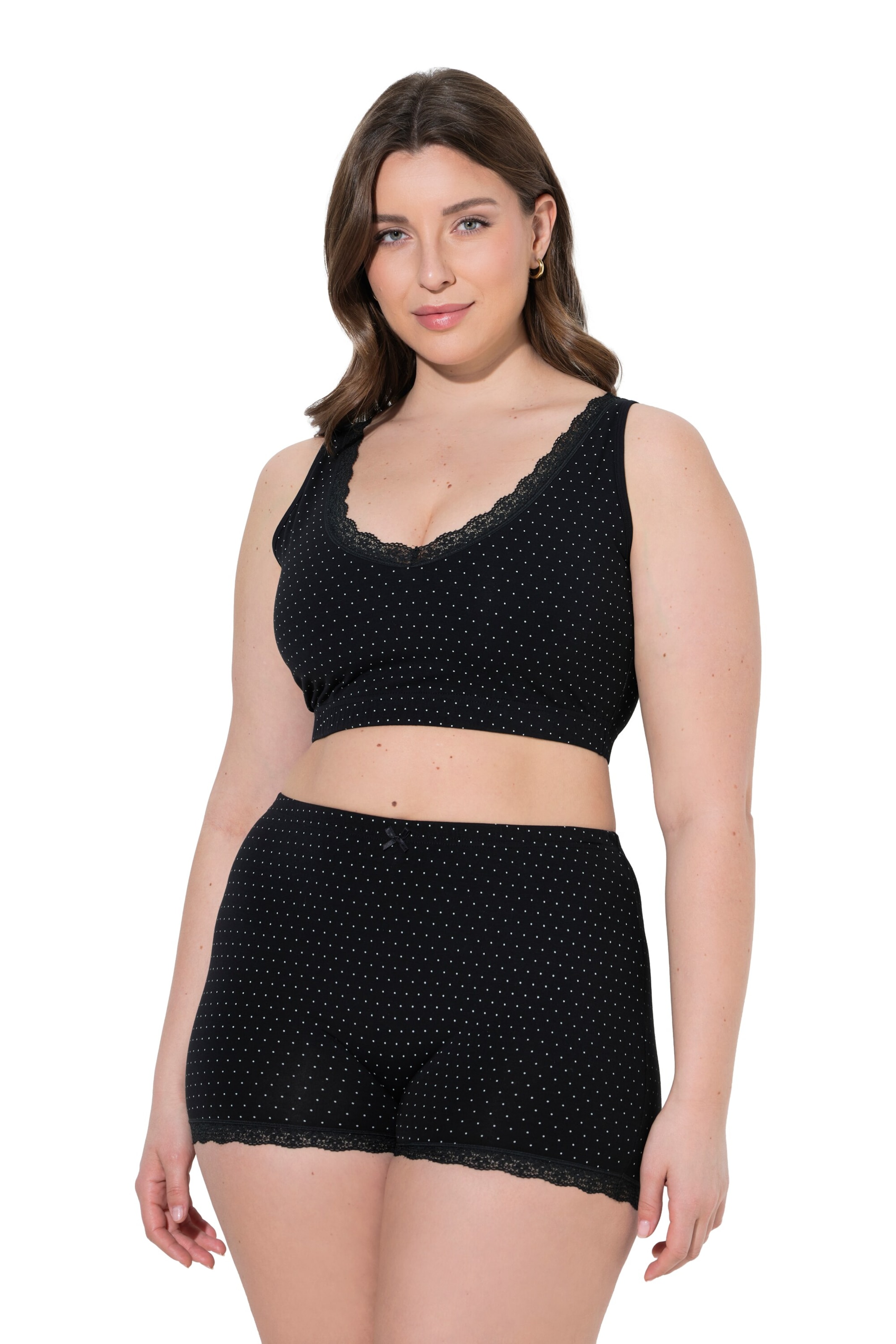 Ulla Popken Bandeau BH in Zwart: voorkant