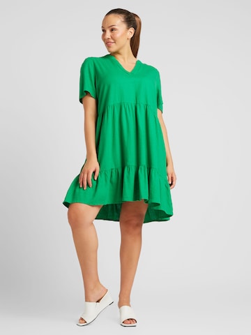 ONLY Carmakoma Sukienka 'TIRI' w kolorze zielony