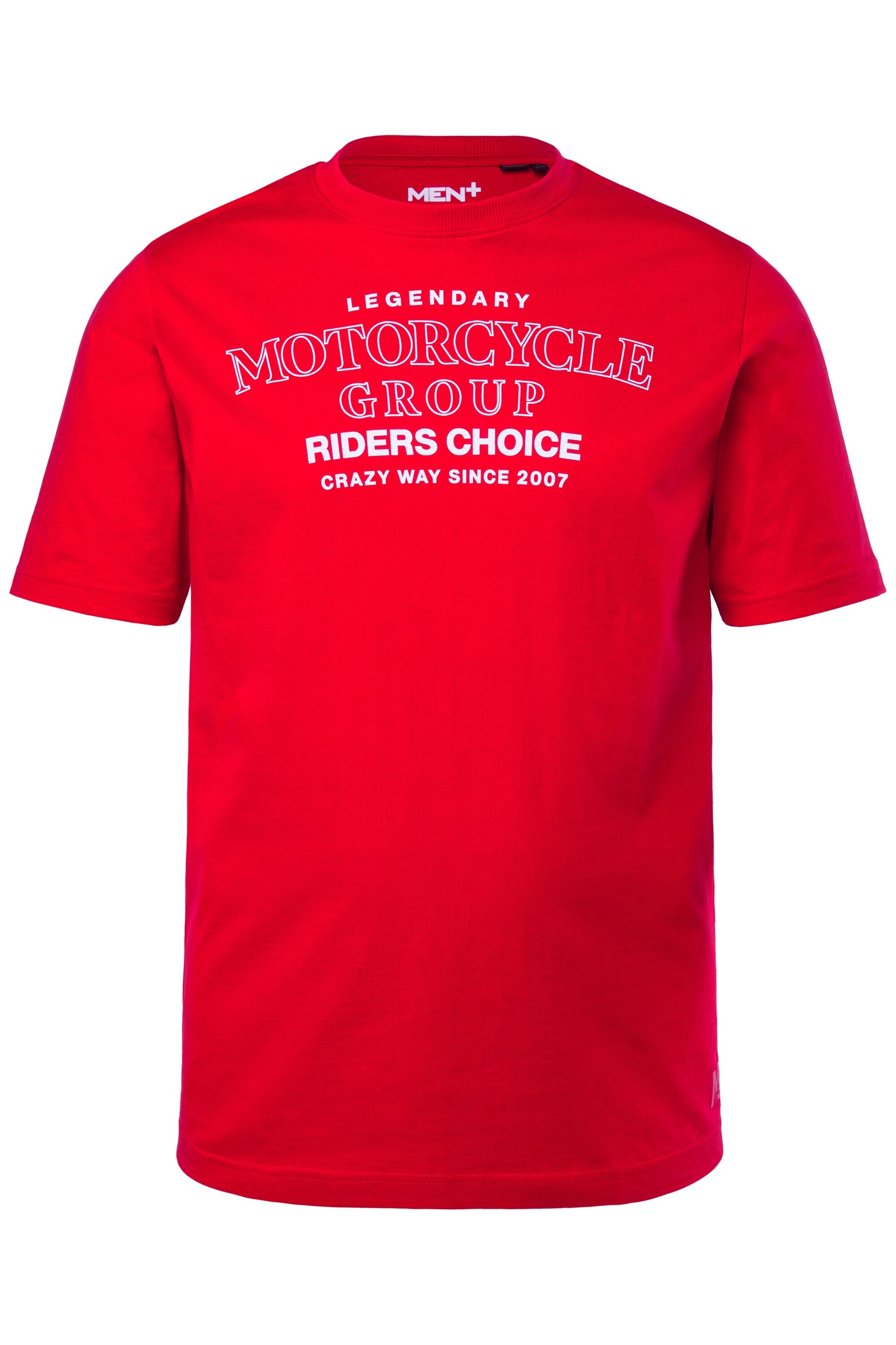 Men Plus Shirt in Red: front