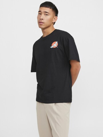 JACK & JONES Tričko 'BRADLEY BEHIND' - Čierna: predná strana