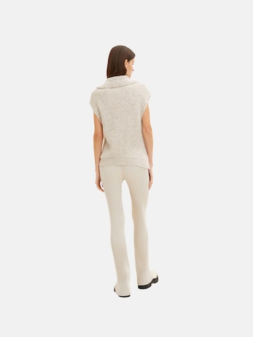 TOM TAILOR DENIM Flared Broek in Beige