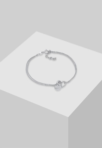 ELLI Armband Herz, Schloss in Silber