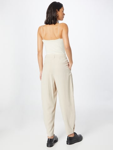 Effilé Pantalon à pince Karo Kauer en beige