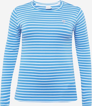 T-shirt 'Lia' KAFFE CURVE en bleu : devant