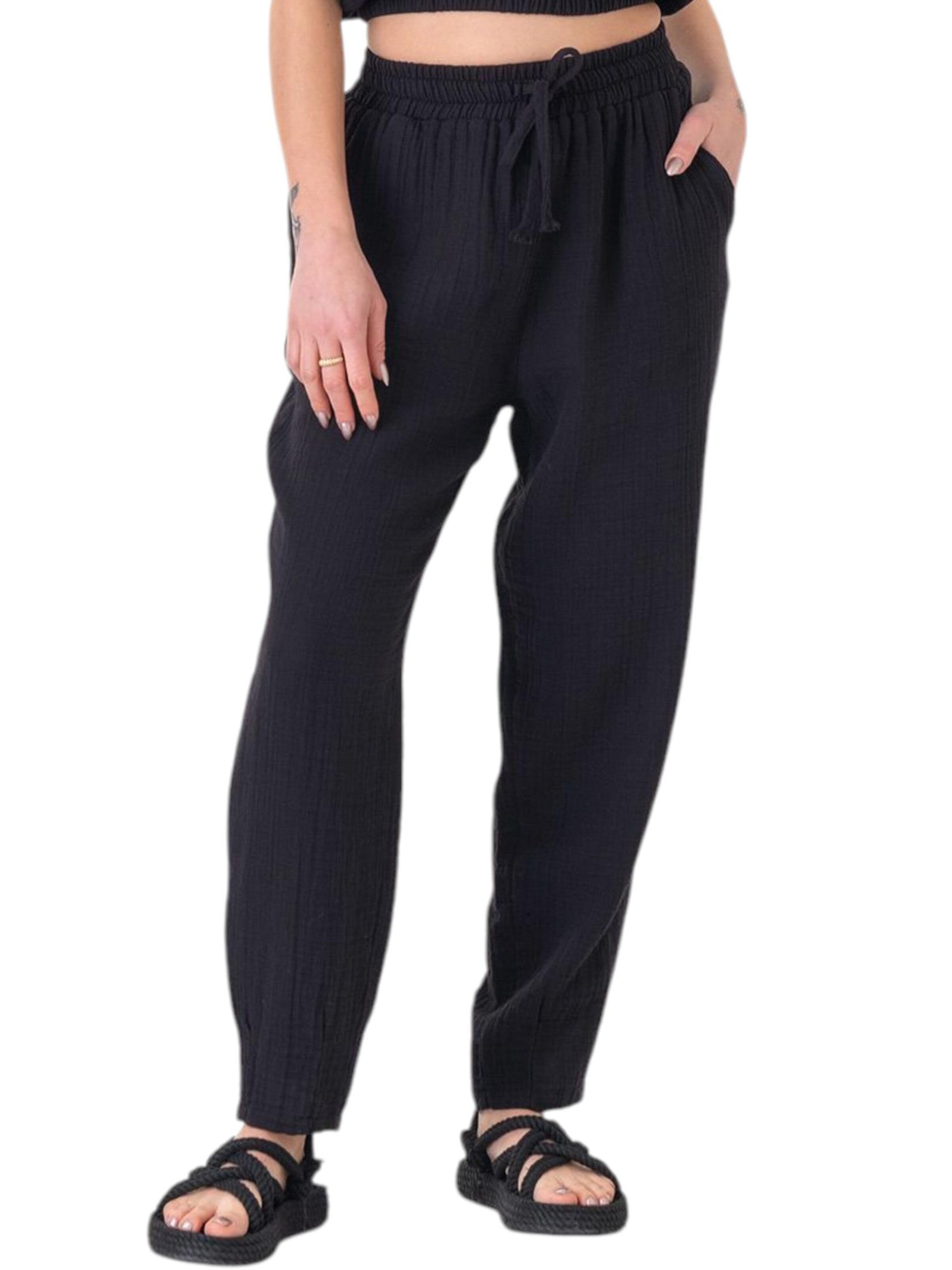 Wide Leg Pantalon 'Eluna' WENOR en noir