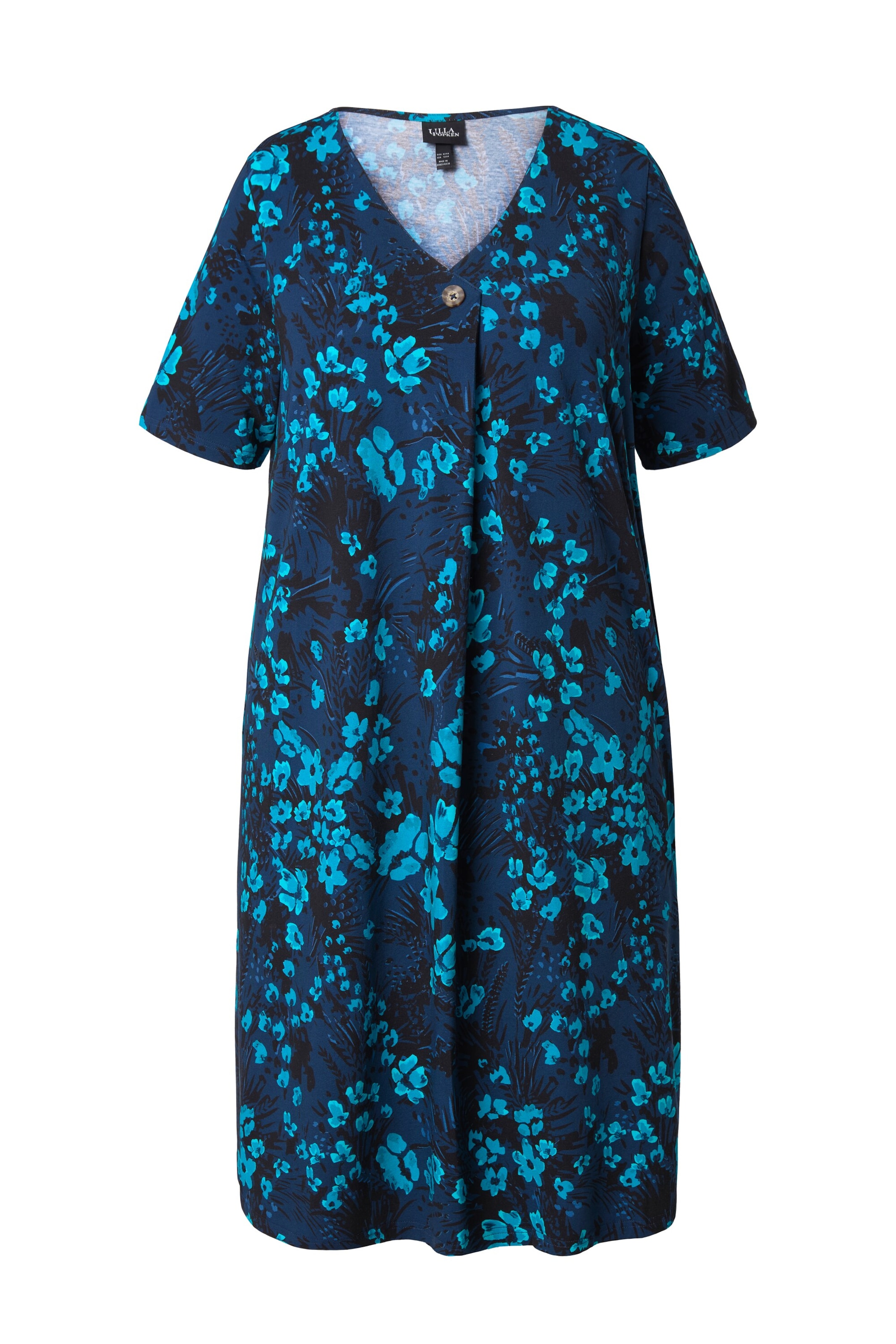 Ulla Popken - Vestido em azul: frente