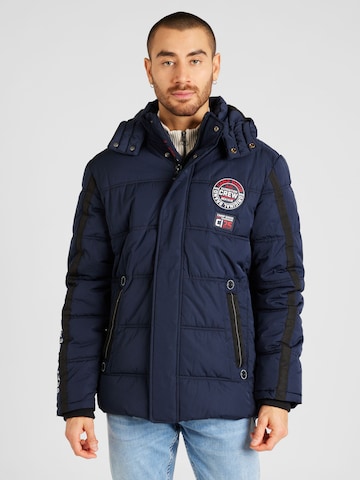 CAMP DAVID Between-season jacket in Blue: front