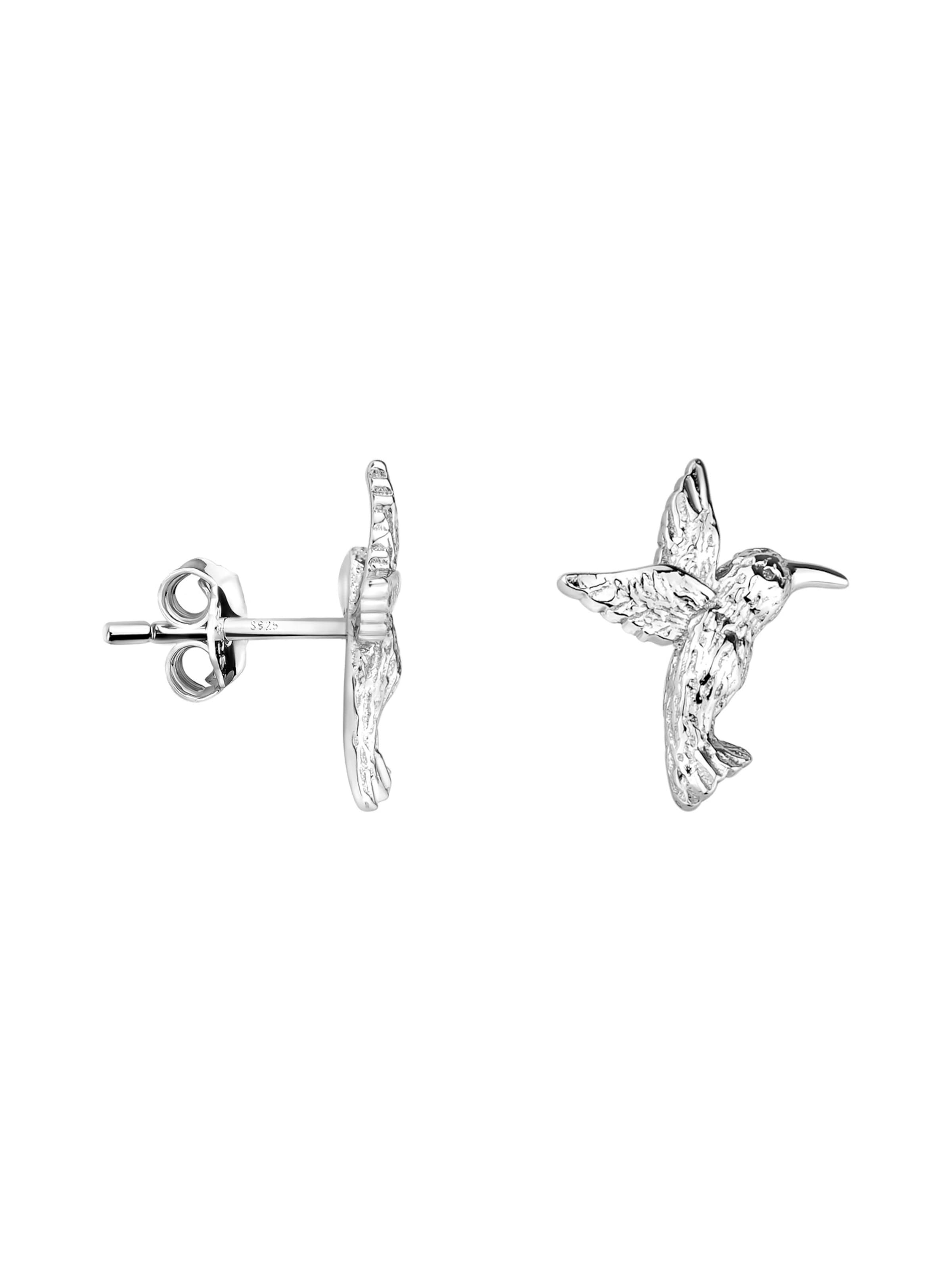 Sofia Milani Earrings 'Hammered Hummingbird' in Silver: front